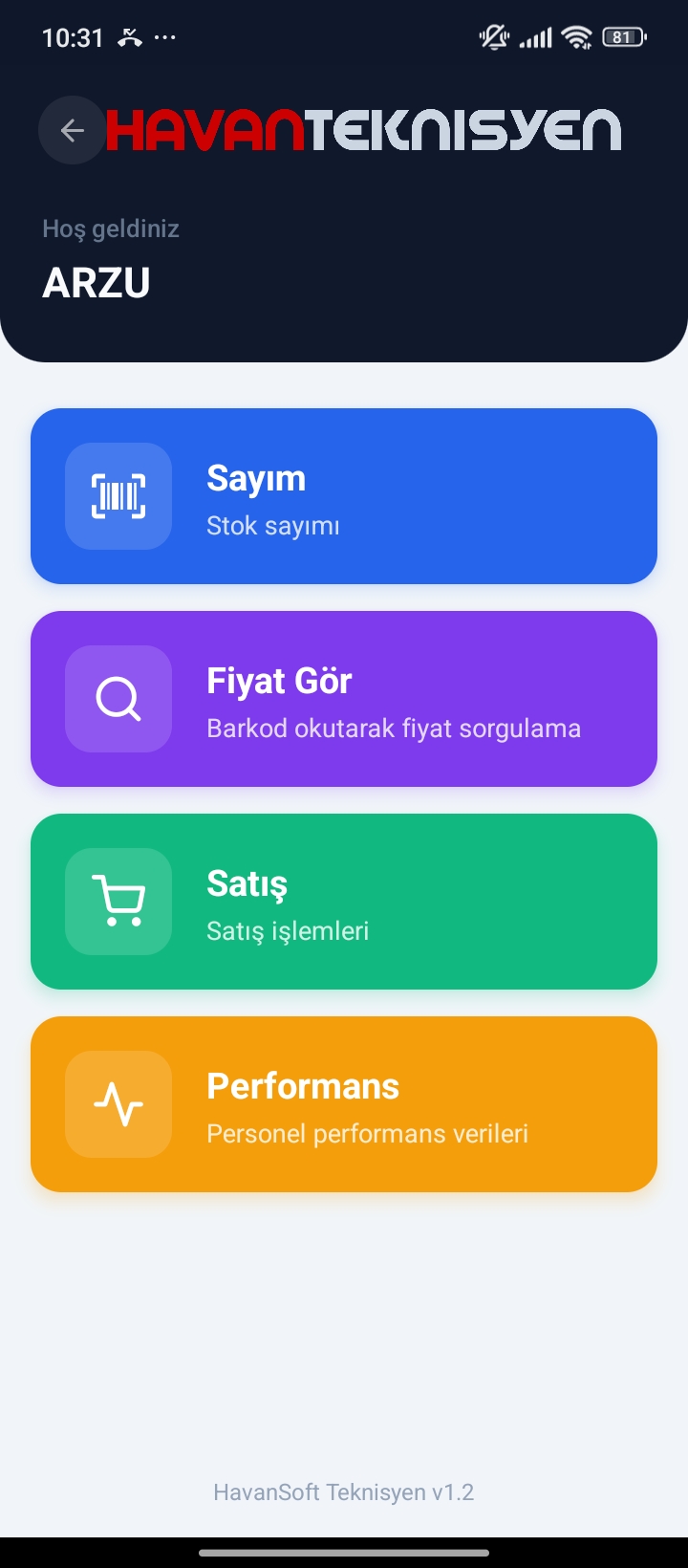 HavanMobil Teknisyen uygulaması ekran 3